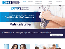 Tablet Screenshot of cides.edu.co